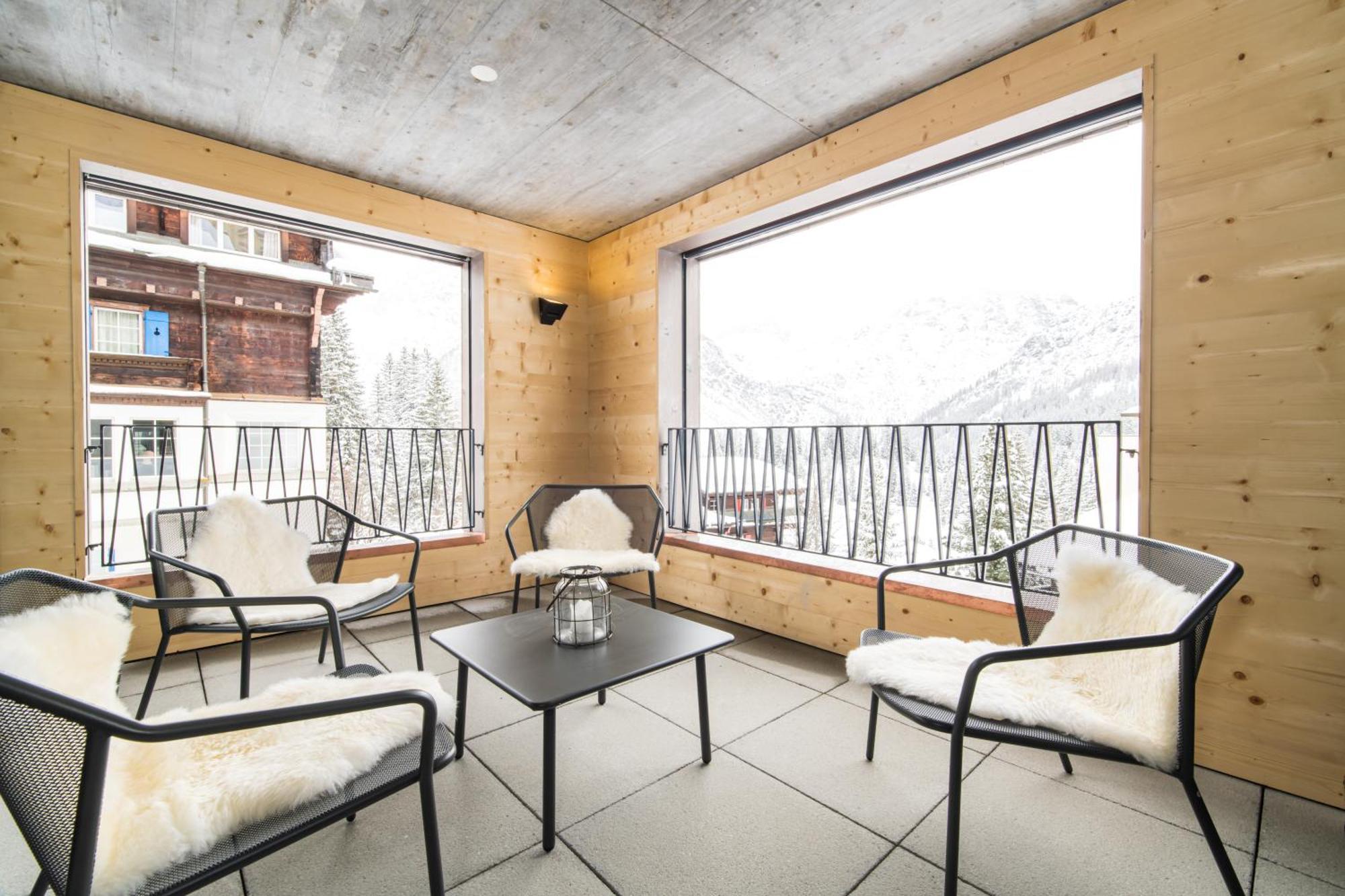Haus Burgermeister Wohnung Älplihorn Arosa Exterior foto